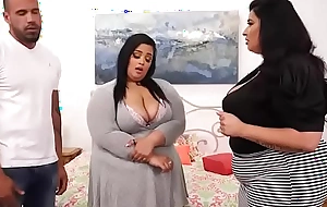 Erotic Mommy coupled with Step Daughter BBW Lady-love Huge Latino Load of shit