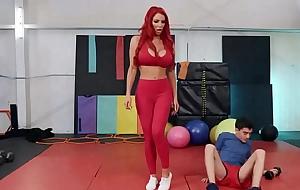 Busty ginger stepmom riding short guys flannel more make an issue of gym
