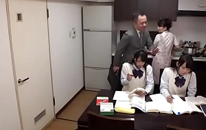 Japanese father fuck his teen sprouts