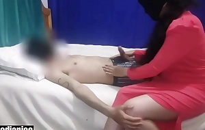 Arab stepmom desires to wake her stepson but she liked his penis