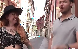 Liberal hipster girl gets drilled by a conservative guy