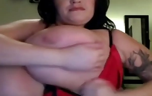 Giant boobs on webcam hustler