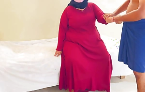 Fucking a Heavy Muslim mother-in-law wearing a red-hot burqa & Hijab (Part-2)