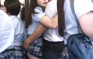 Oriental Schoolgirl acquires fucked on a omnibus