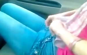 Tidbit Girlfriend Removing Jeans In Buggy