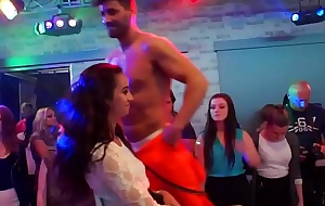 European party babes enticed by the stripper