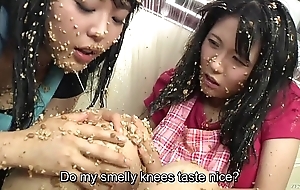 Subtitled extremist japanese natto sploshing lesbos